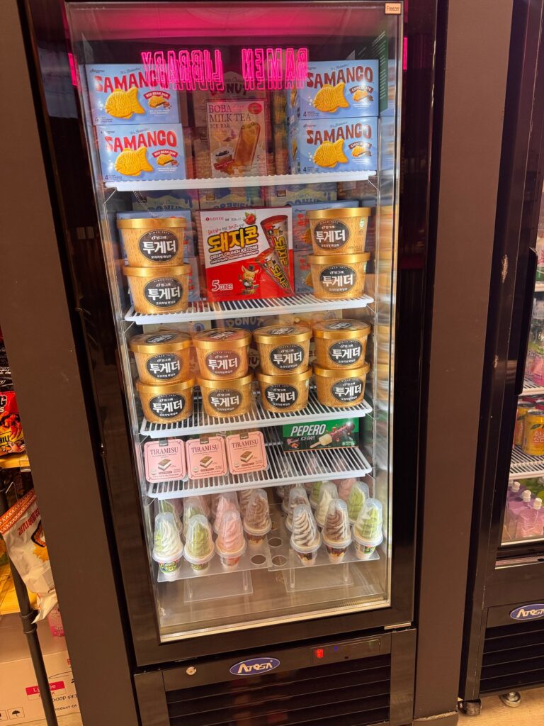 Korean ice cream freezer at Seoul Vibez