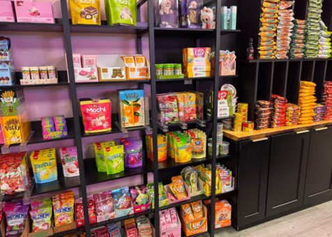 Korean snack shelves